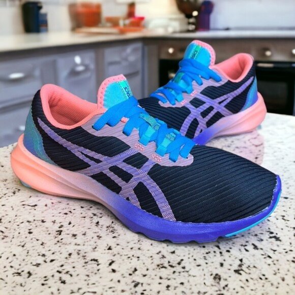 Asics Versablast Black Sun Coral Women's Athletic Running Shoes Size US 9 EUC - Picture 2 of 13